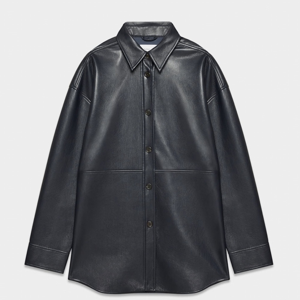 Aritzia Babaton Pelli Shirt Jacket, Relaxed Oversized UnReal Leather Shacket - S